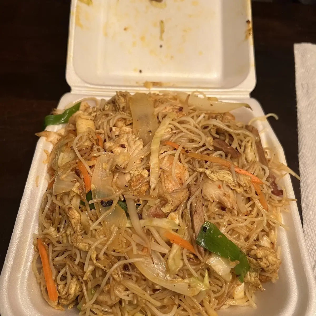 Singapore Rice Noodles w Shrimp