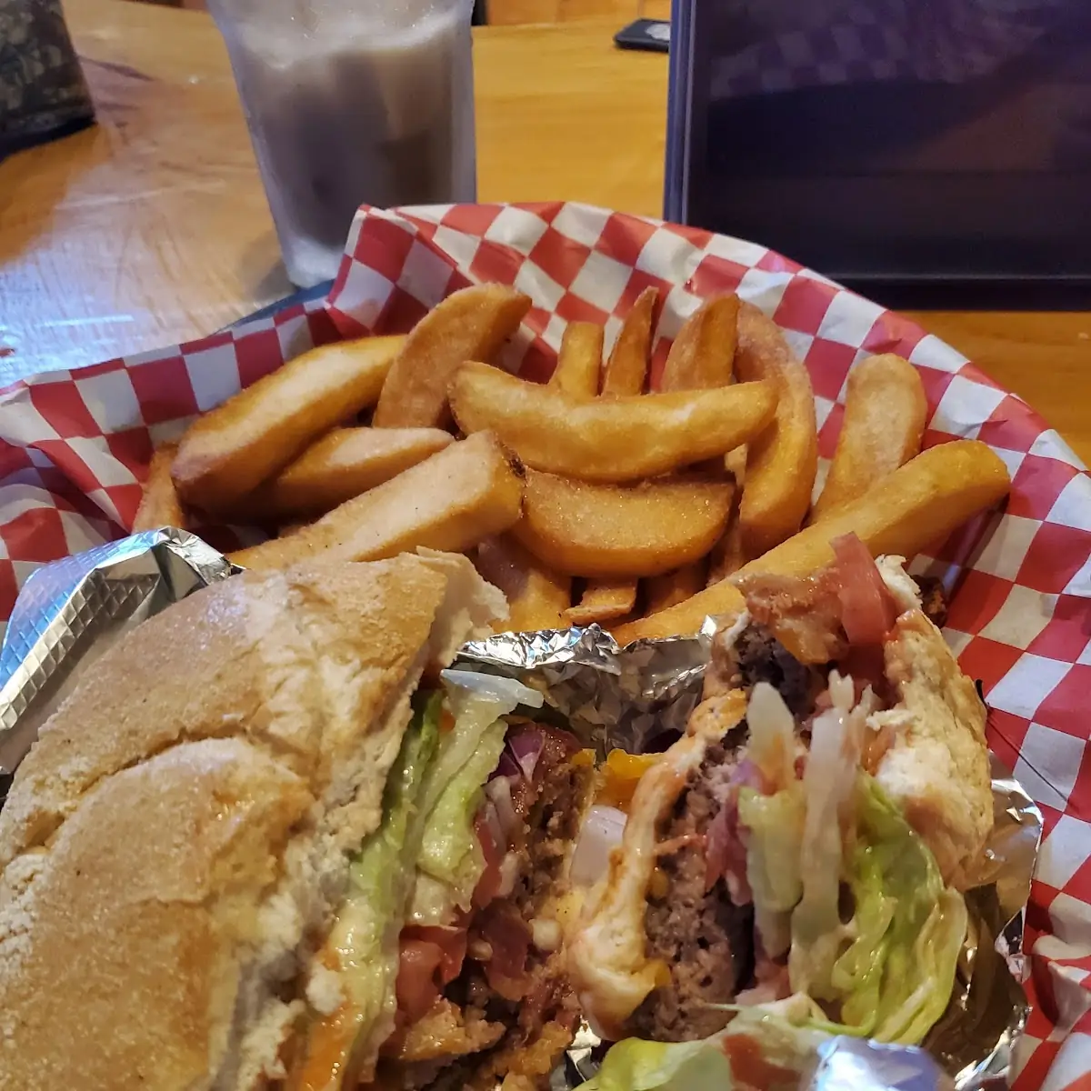 Bacon Cheeseburger and Fries