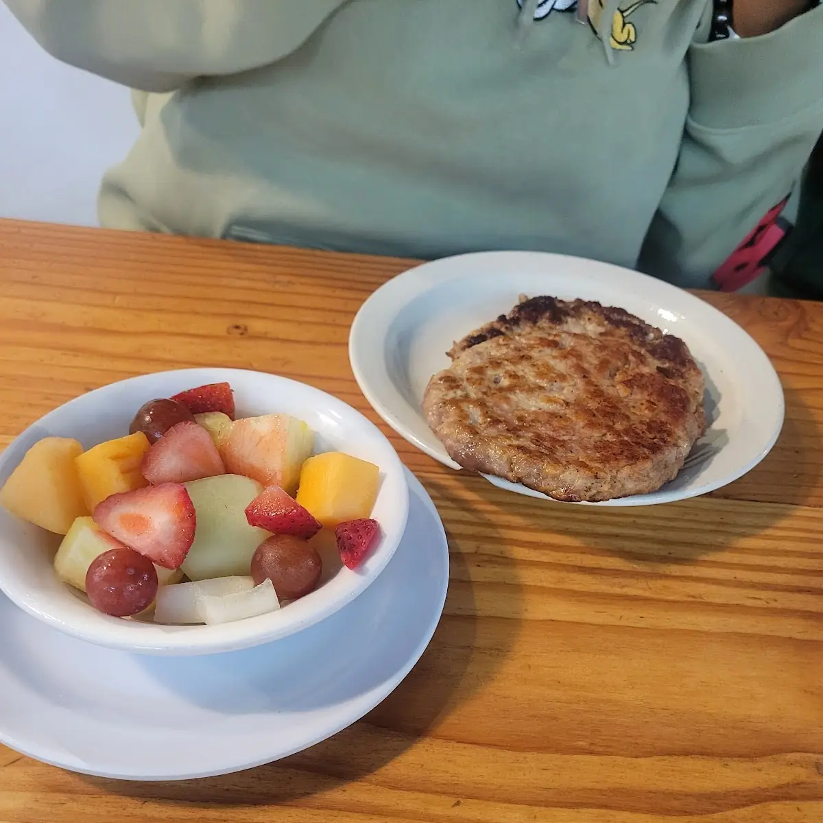 Fresh Fruit and Sausage Patties