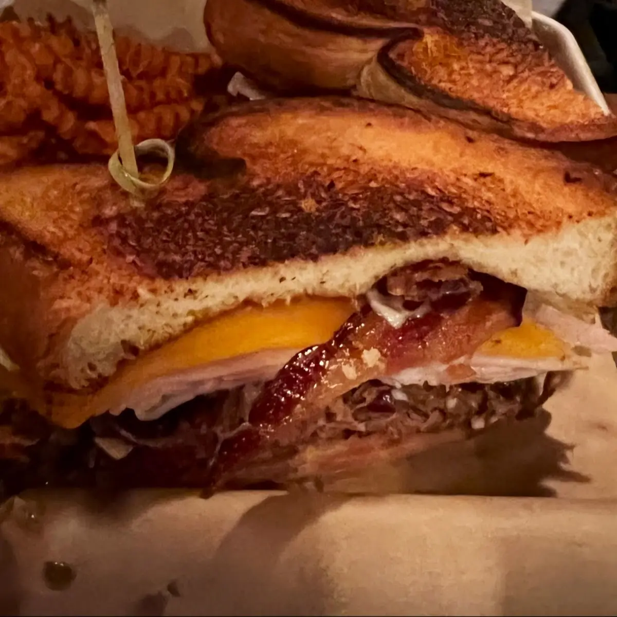 Brisket Club Sandwich