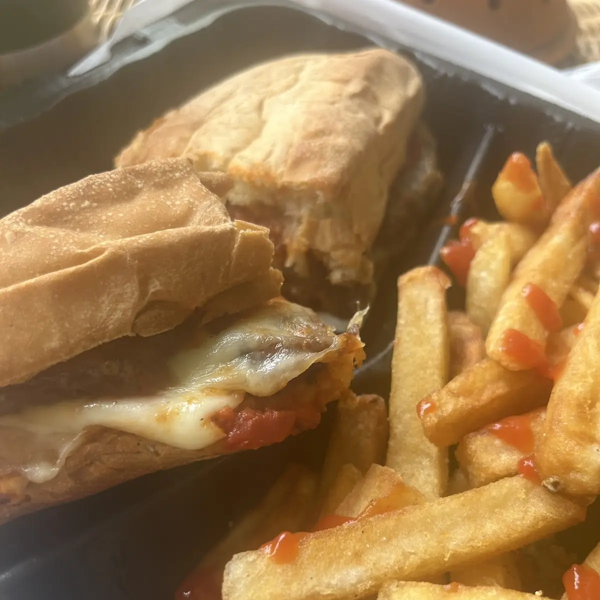 Eggplant Parmigiana Sandwich