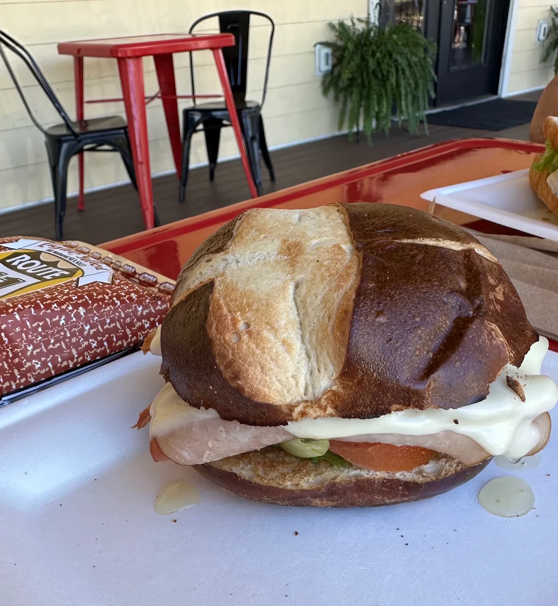 Pretzel Club Sandwich