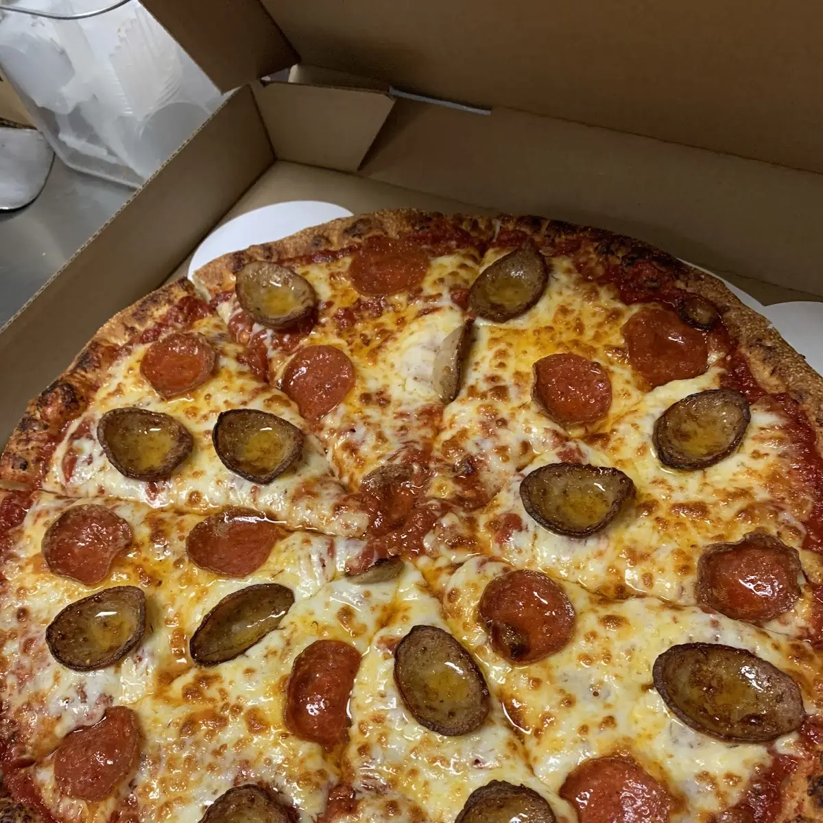 Pepperoni and Sausage Pizza
