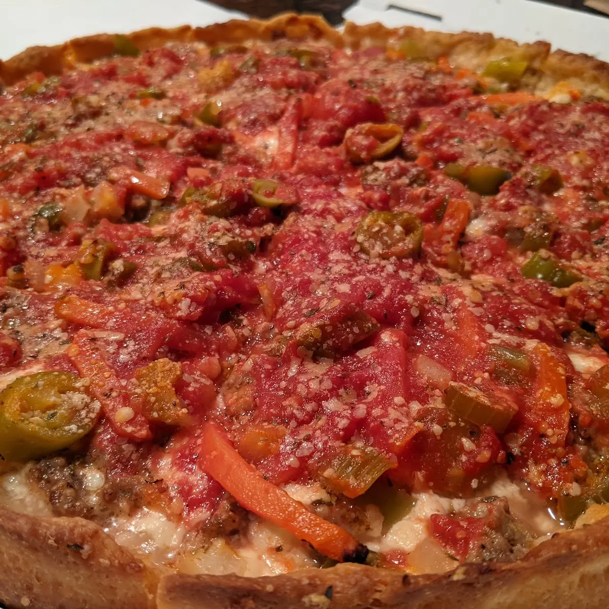 Meat Lovers Deep Dish Pizza