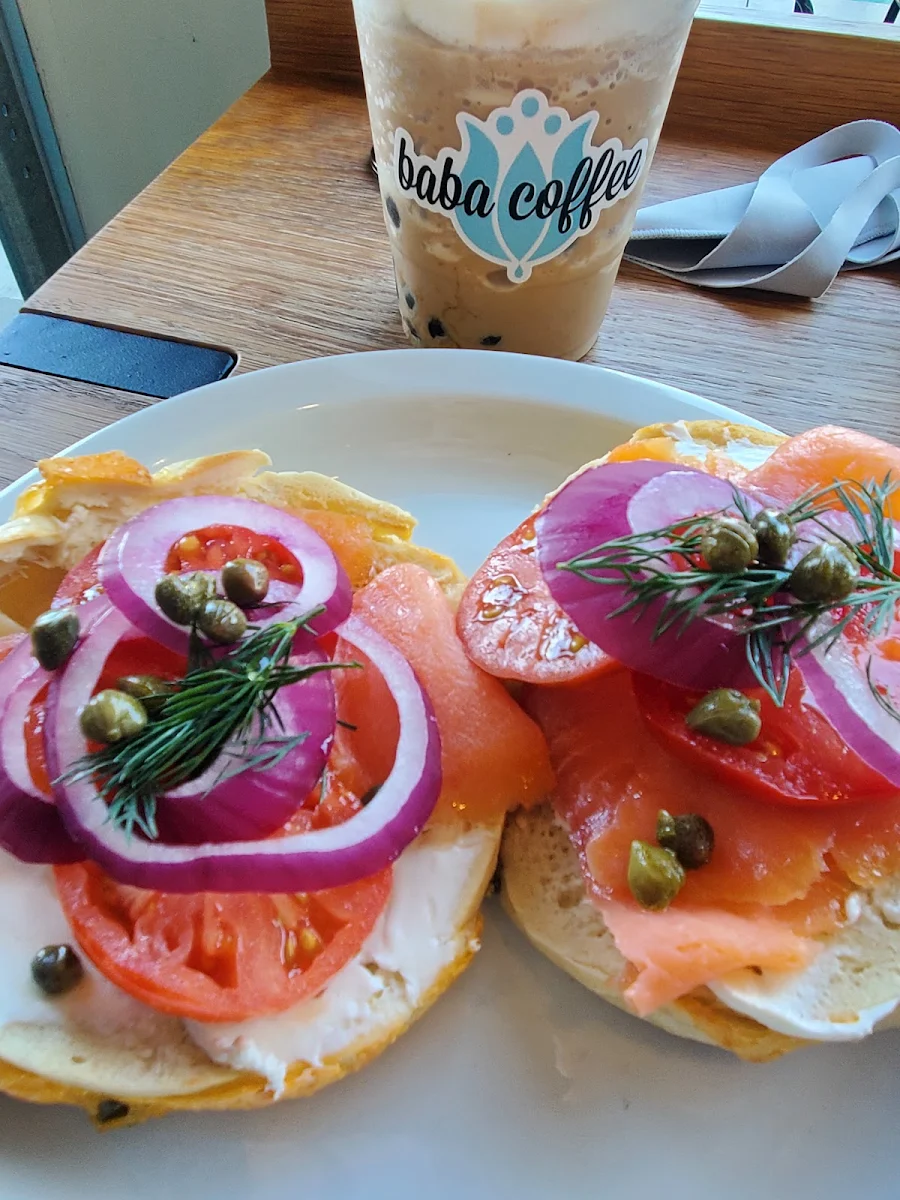 Alternative Milks Lox Bagel