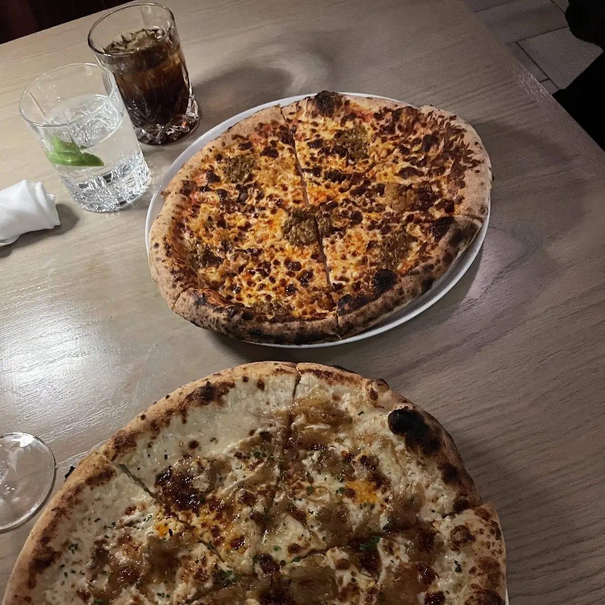 French Onion Pizza, HEIST Restaurant + Wine Club