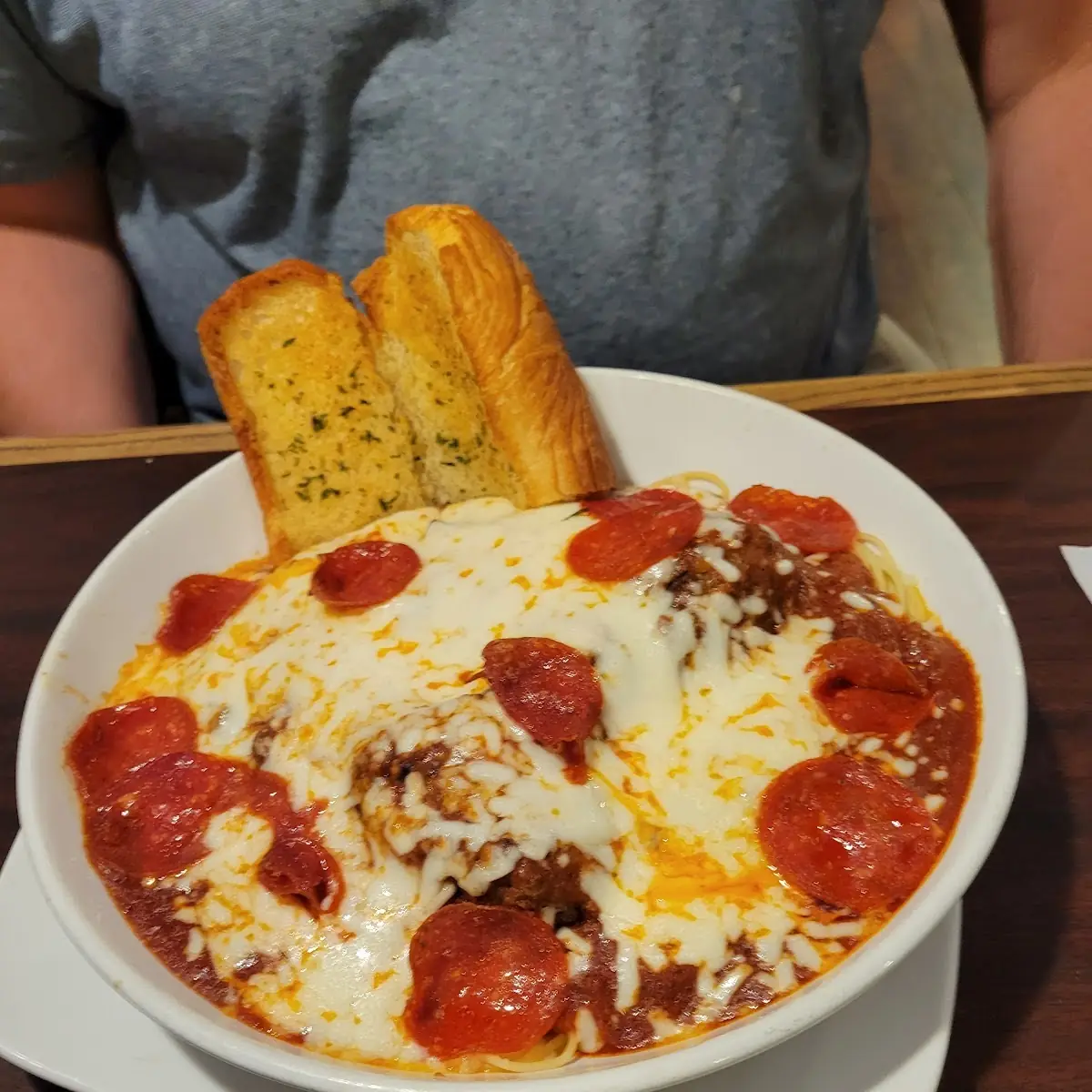 Loaded Spaghetti Veal Parmigiana
