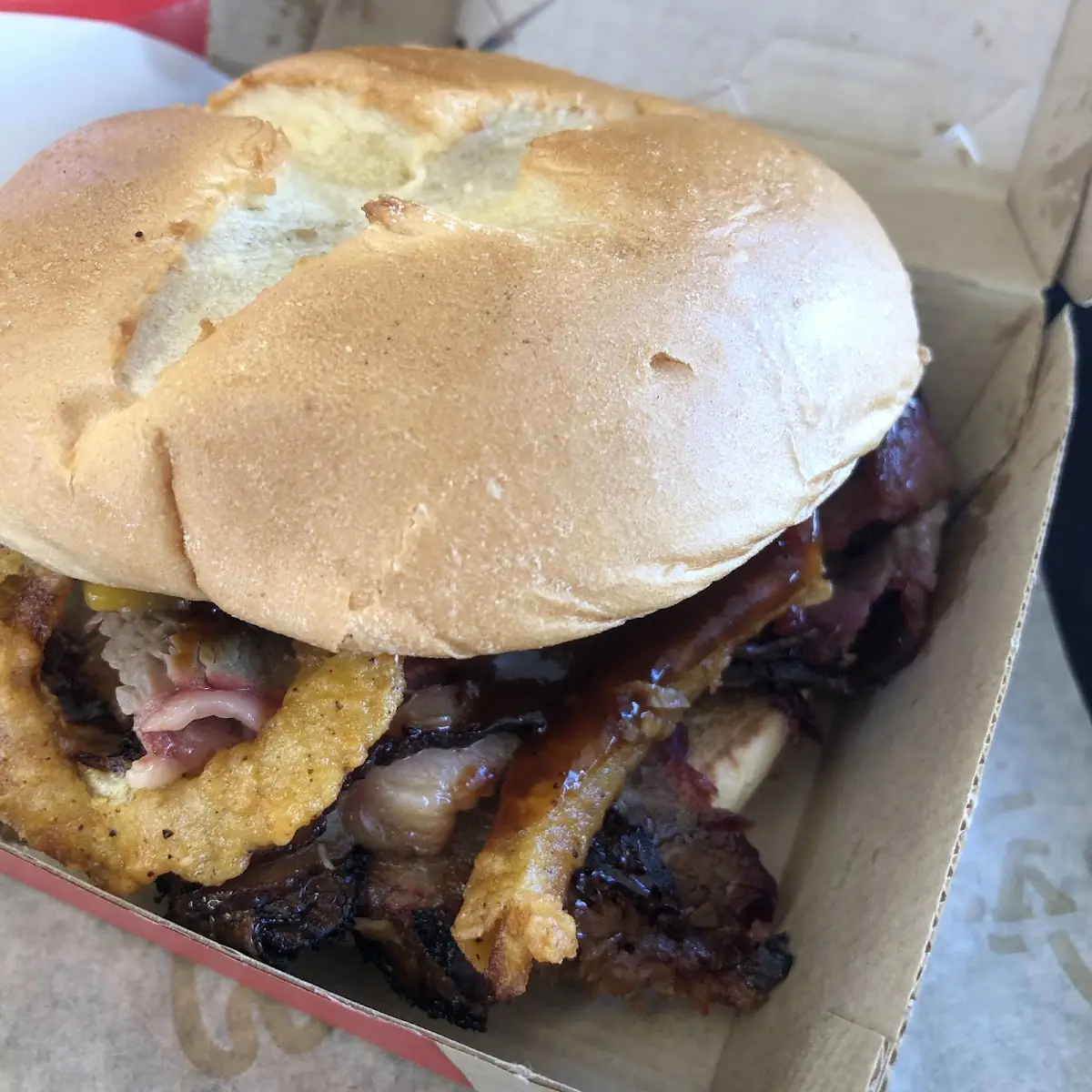 Quarter Pound Chopped Brisket Sandwich