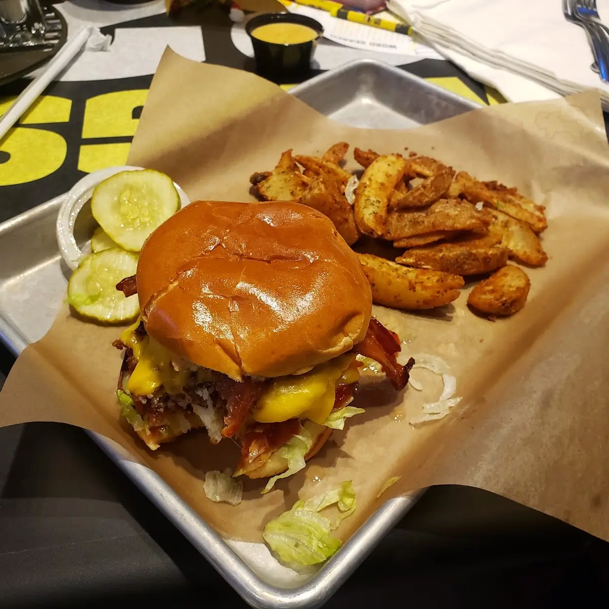 Cheese Curd Bacon Burger