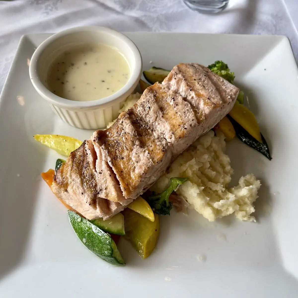 Grilled Salmon Lunch