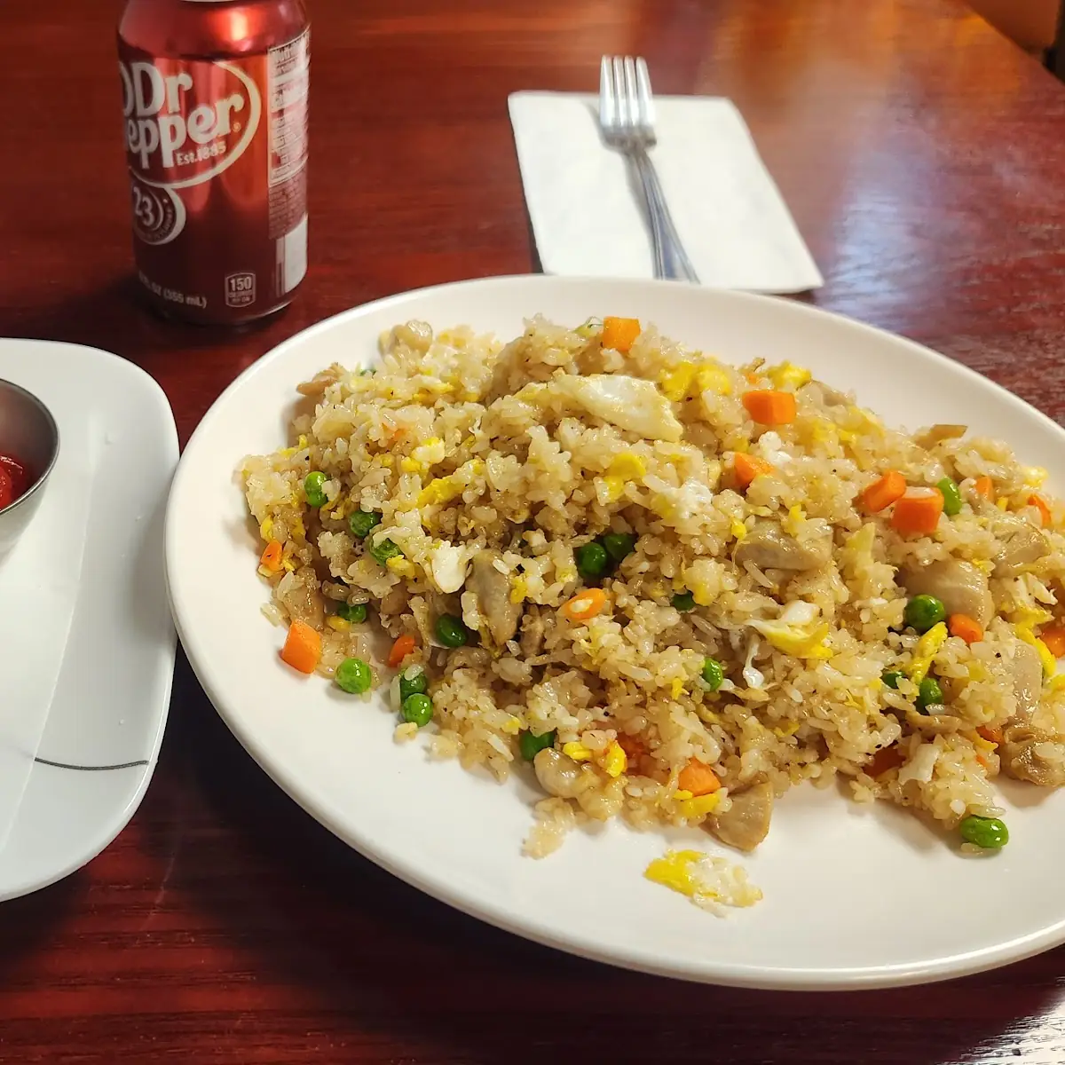 Chicken Fried Rice and Egg Rolls