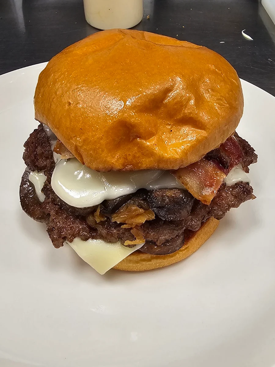Mushroom Bacon Swiss Burger