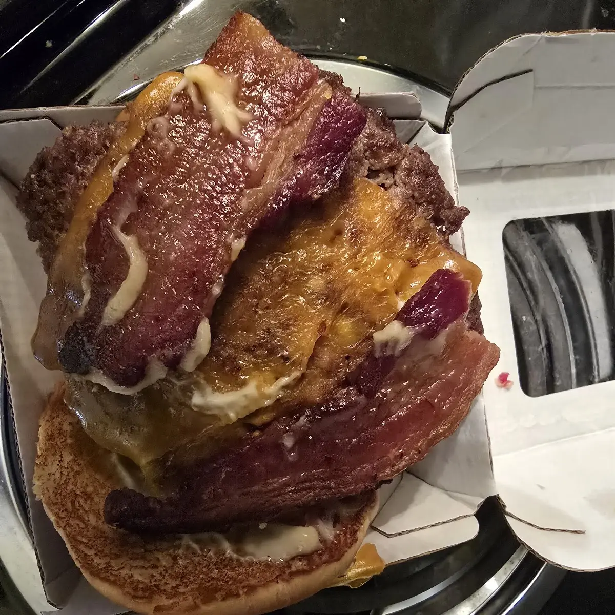 Cheese Curd Bacon Burger