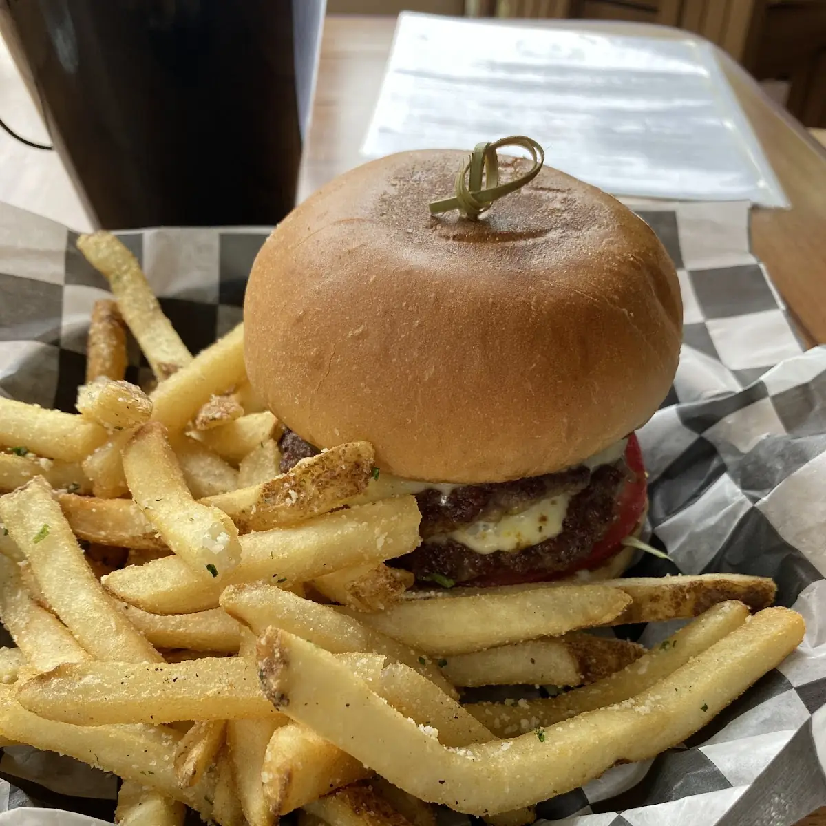 Burro Burger and Fries