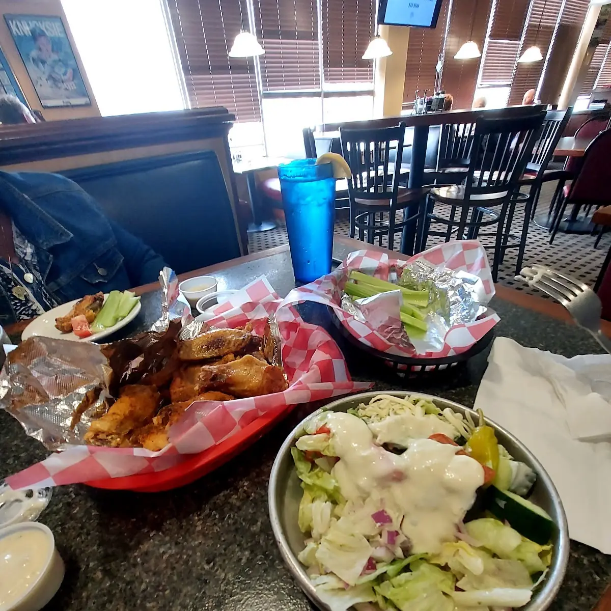 Wings and Side Salad