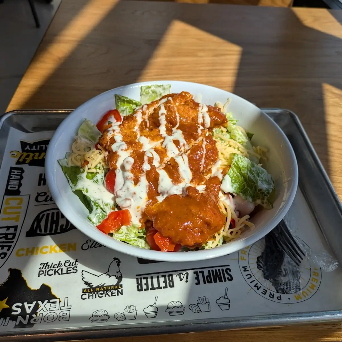 Nashville Hot Salad with Fried Chicken