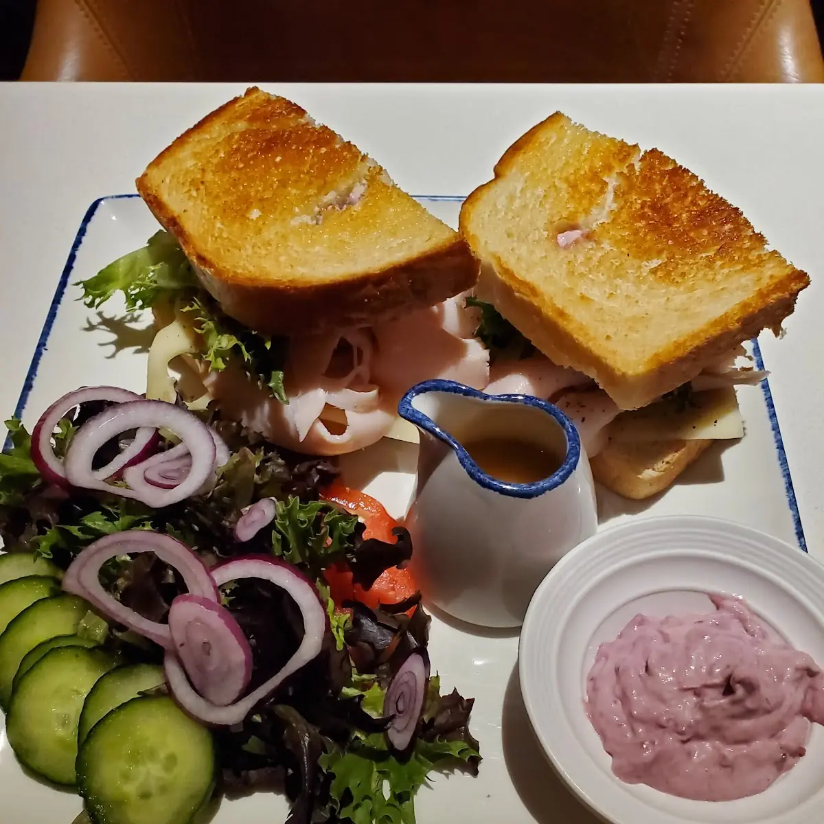 Turkey Club with Cranberry Mayo