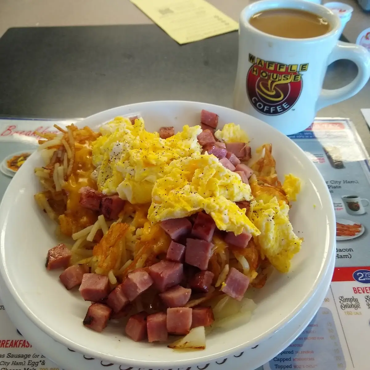 Ham Cheese Egg Bowl