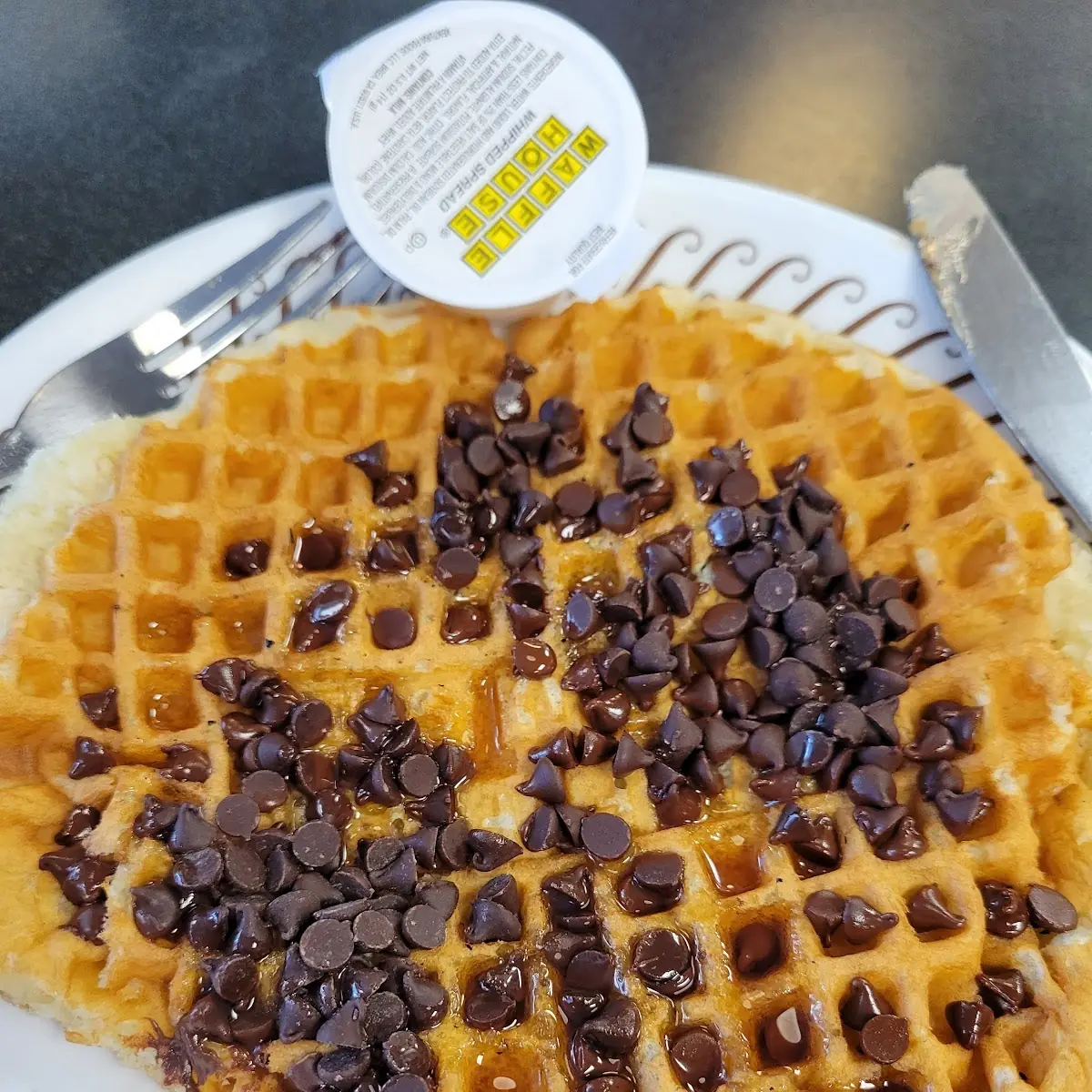 Waffle with Chocolate Chip Waffle