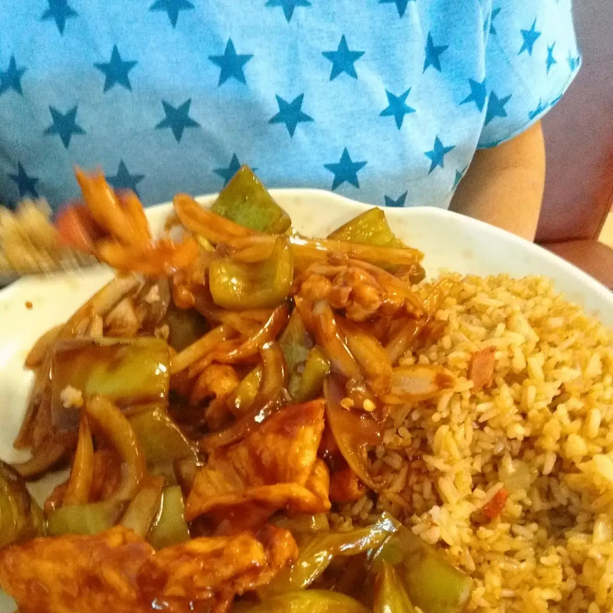 Pepper Chicken with Fried Rice