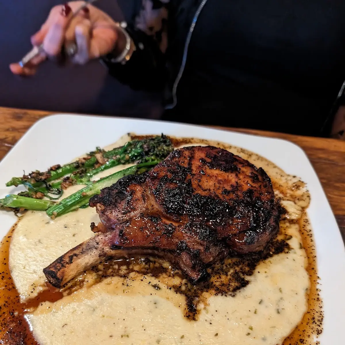Whiskey Glazed Espresso Pork Chop