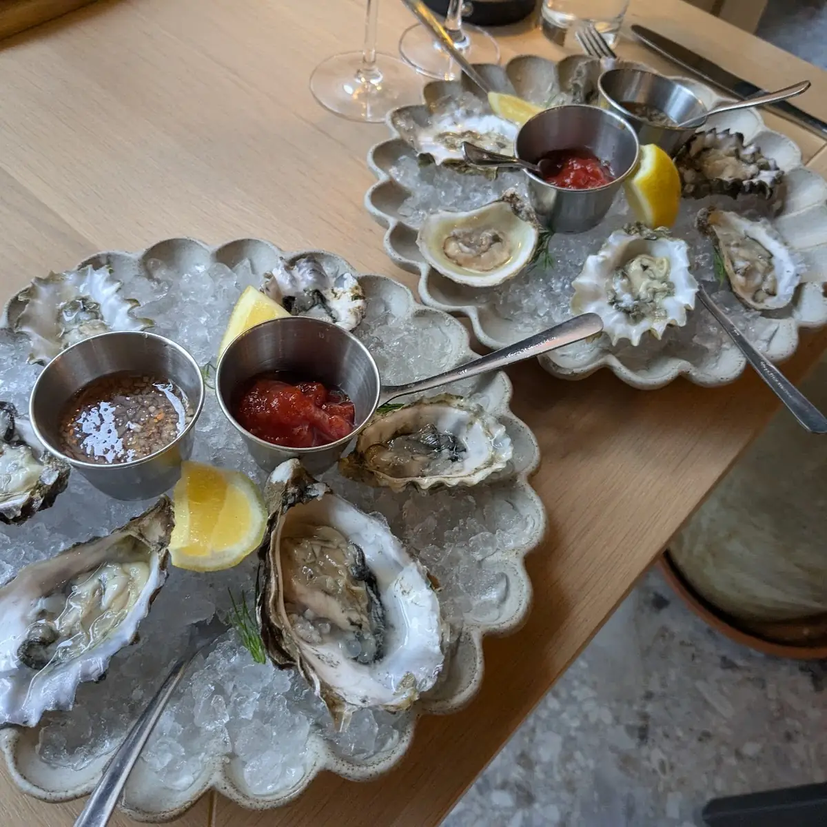 Fresh Oysters with Dipping Sauces