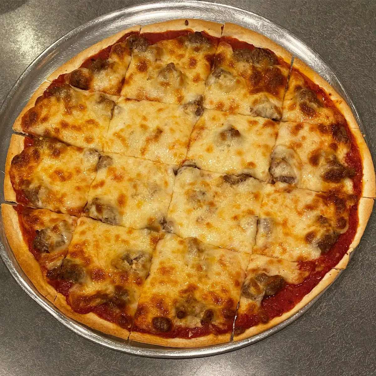 Thin Crust Sausage Pizza