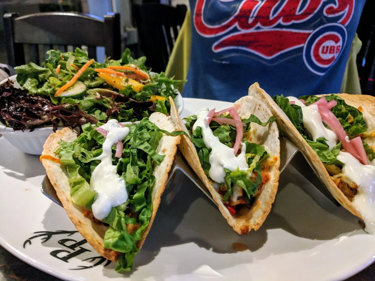 Tacos with Garden Salad, Pub du Parvis