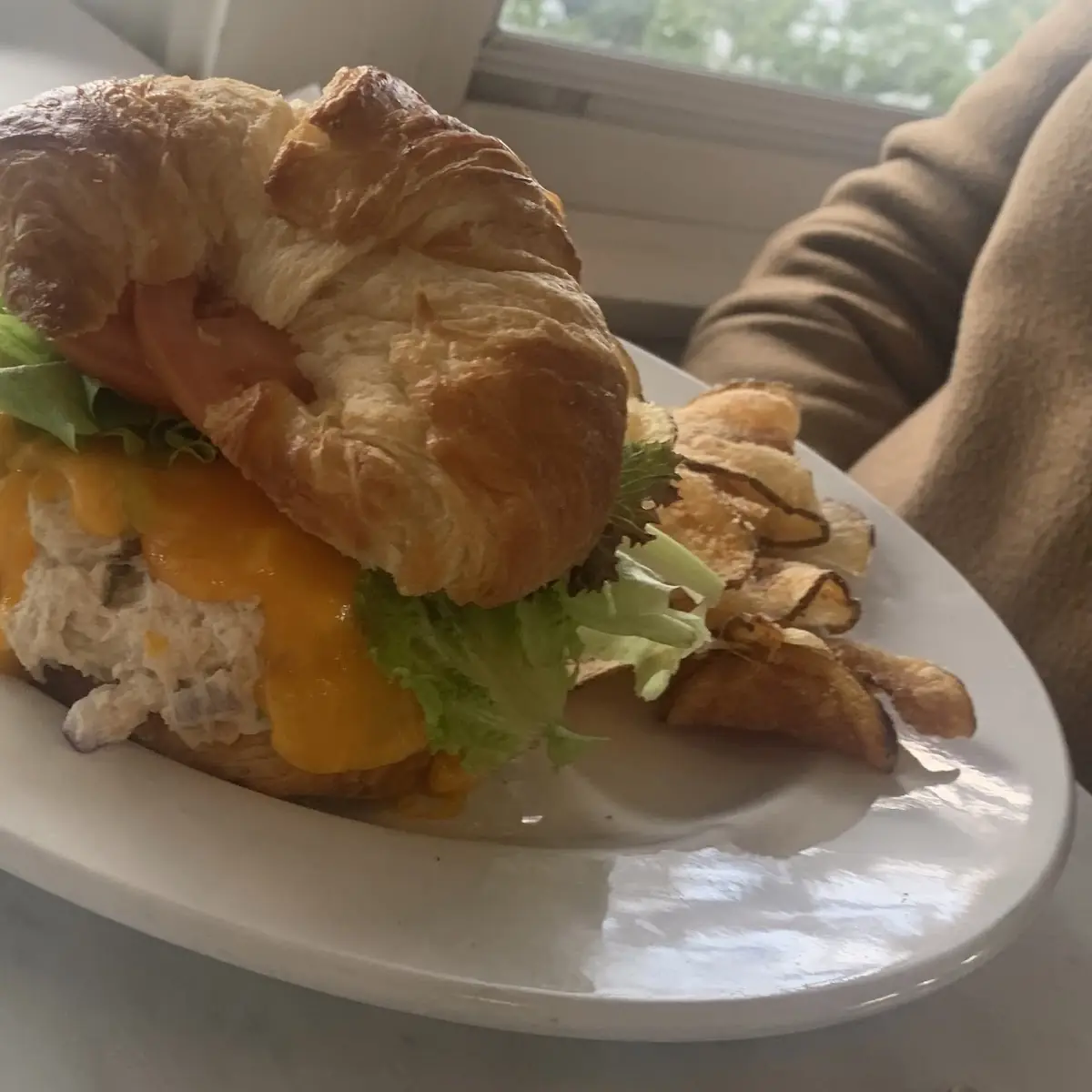 Croissant with Chips