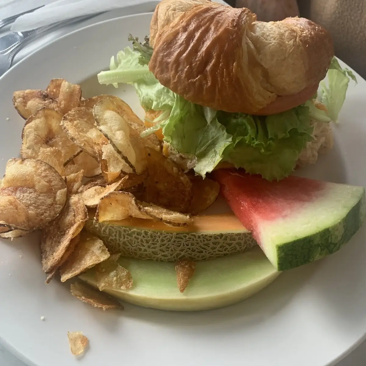 Sandwich and Fruit