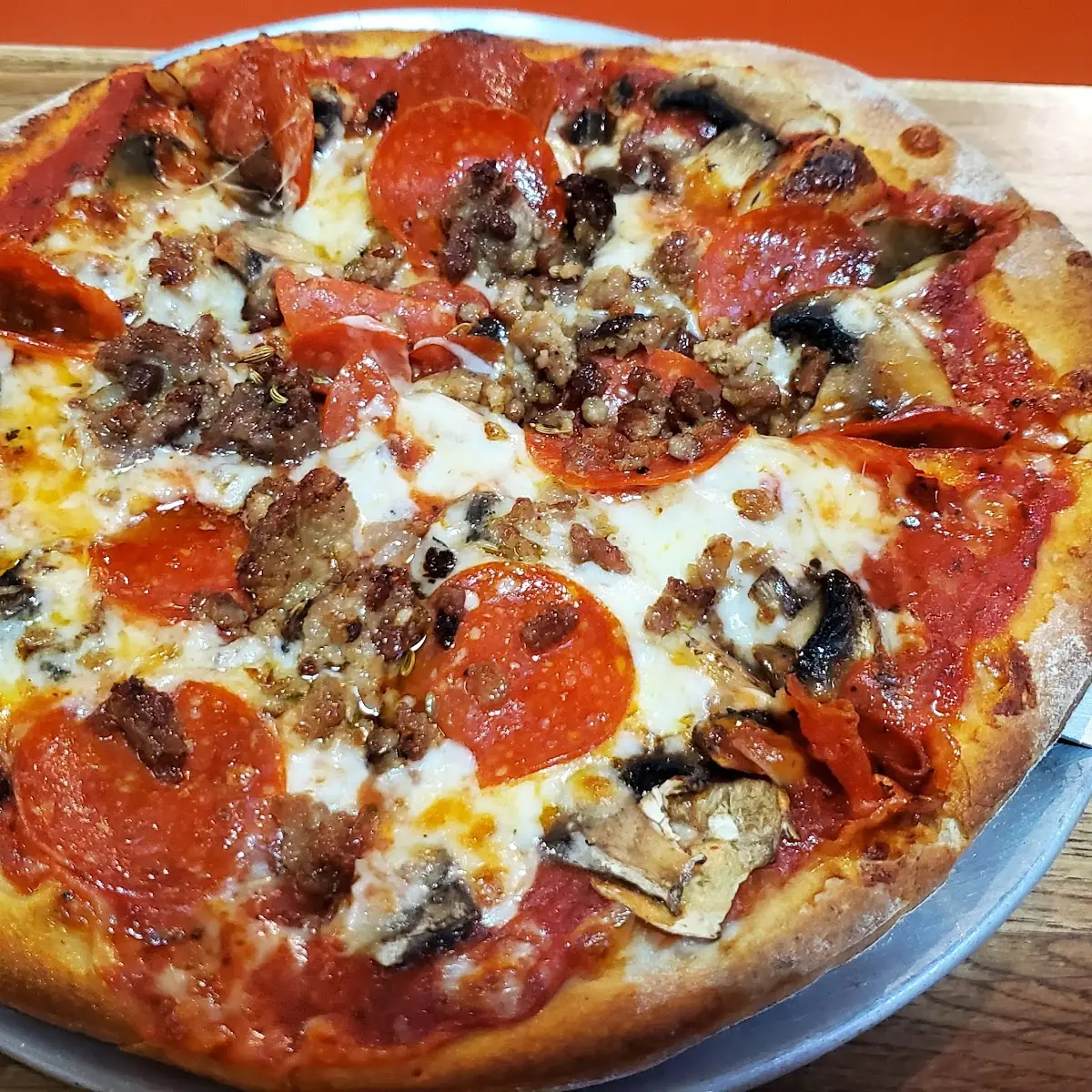 Pepperoni and Mushroom Pizza