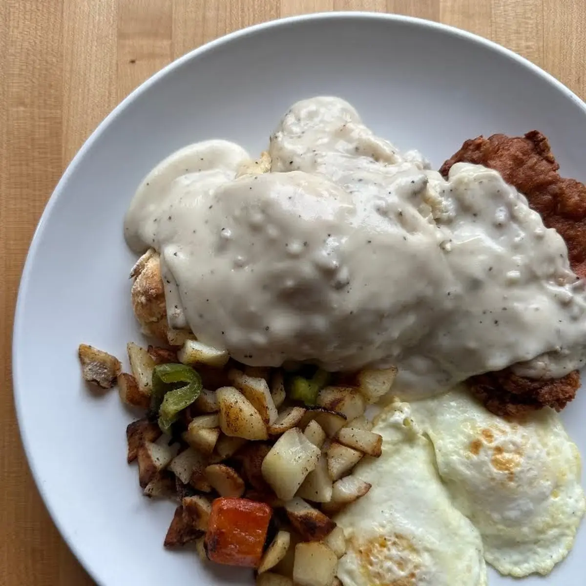 Chicken Fried Steak with Eggs