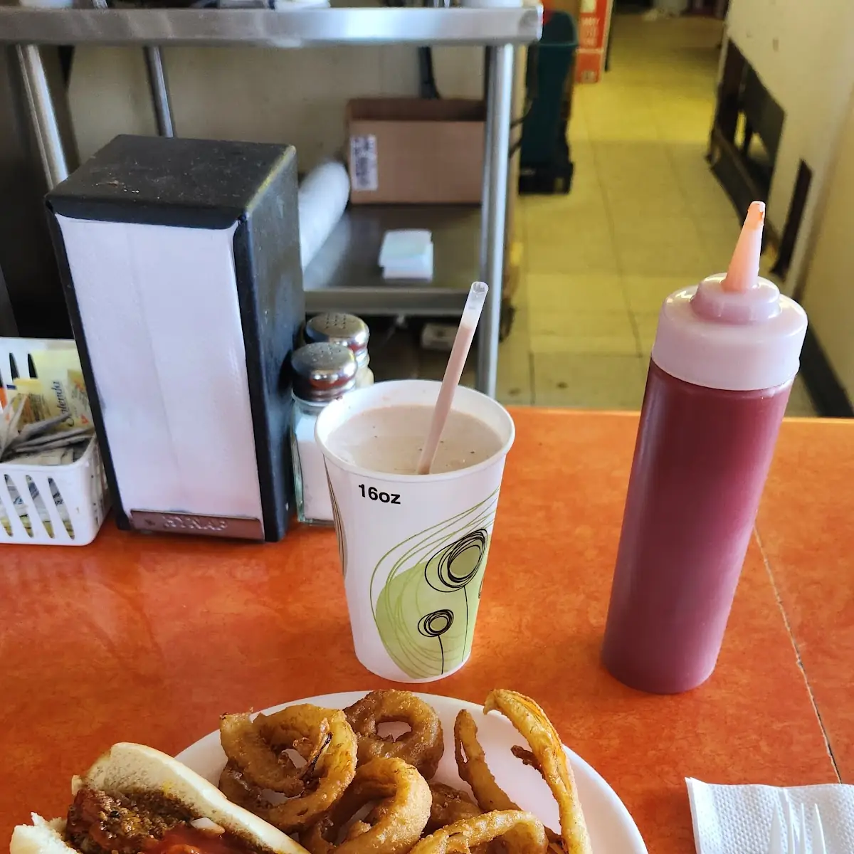 Chilli Cheese Dog with Onion Rings
