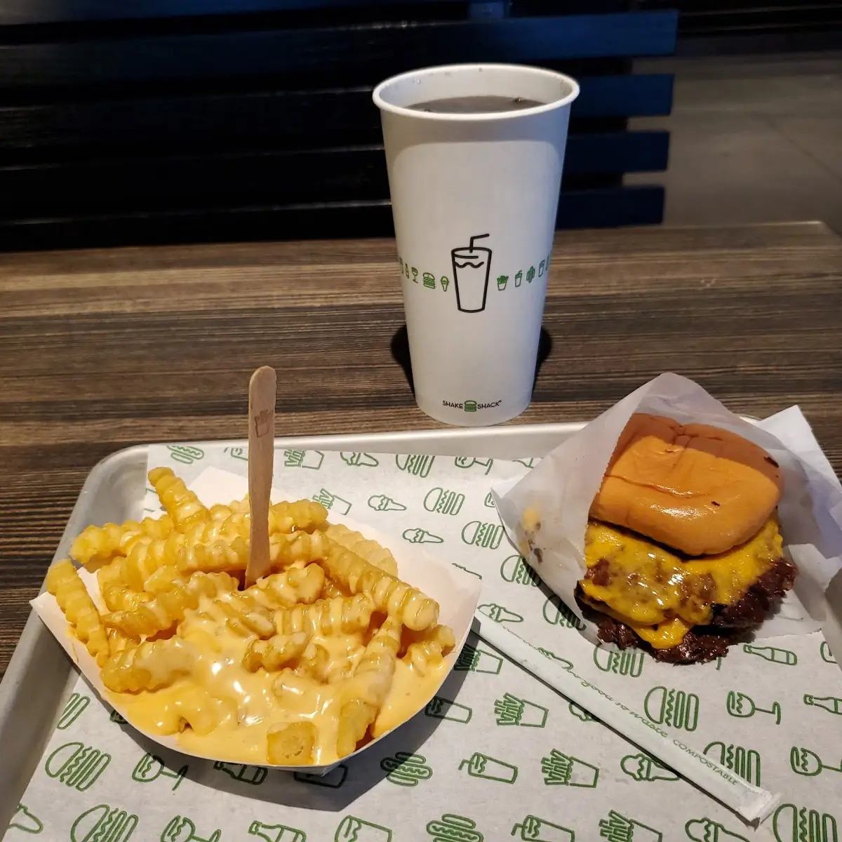 Double Cheeseburger with Cheese Fries