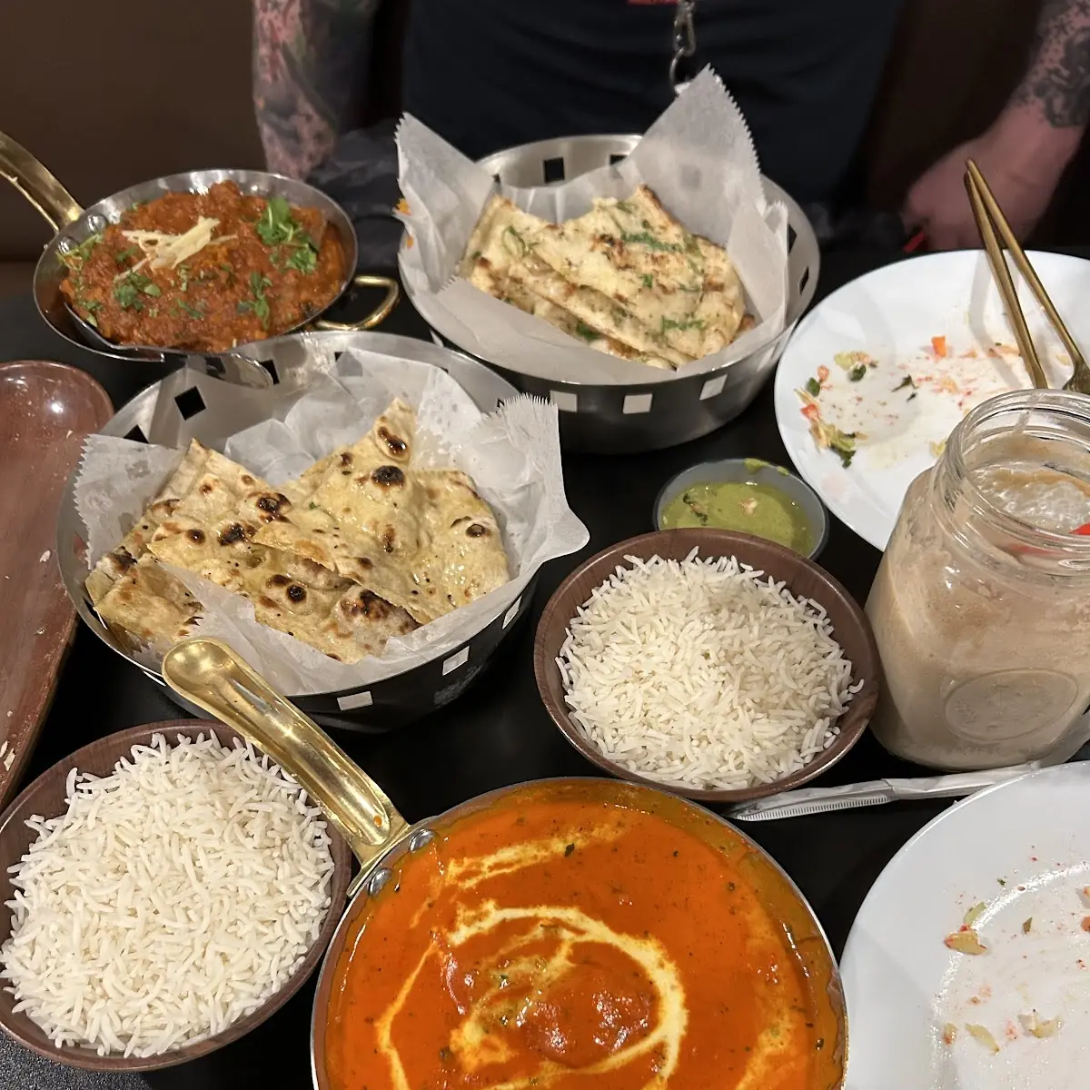 Butter Chicken Rice and Naan