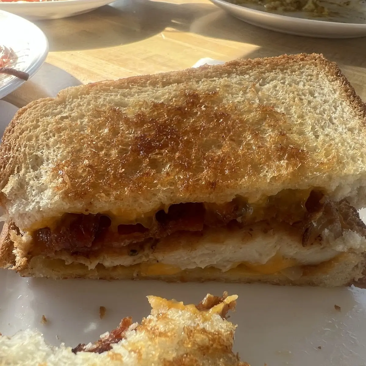 Texas Bacon Cheddar Melt with Crispy Hash Browns