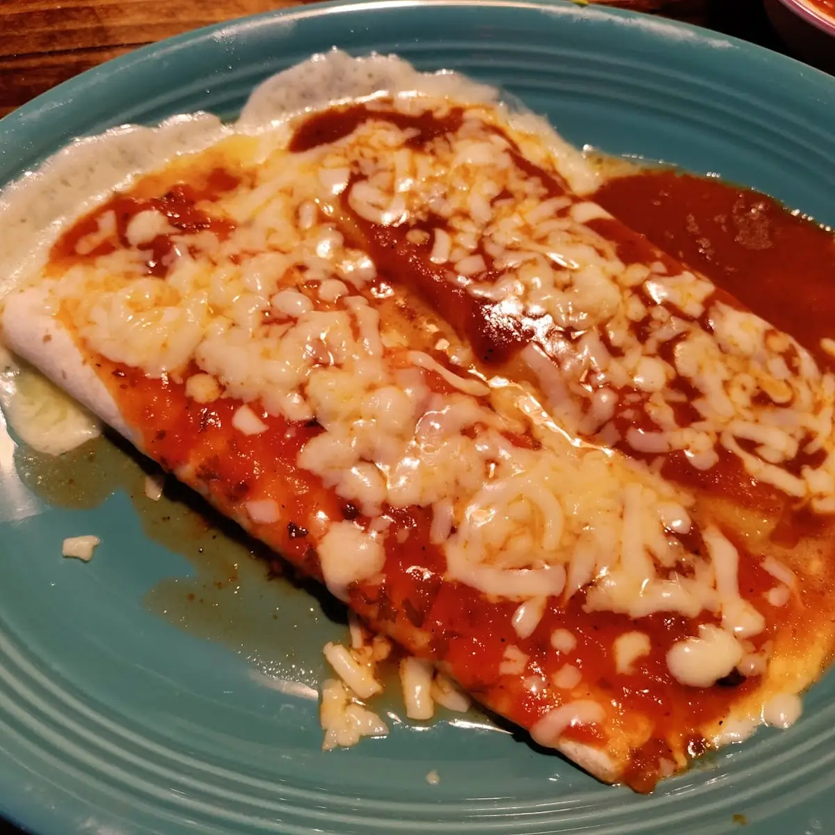Cheese Burrito and Cheese Enchilada