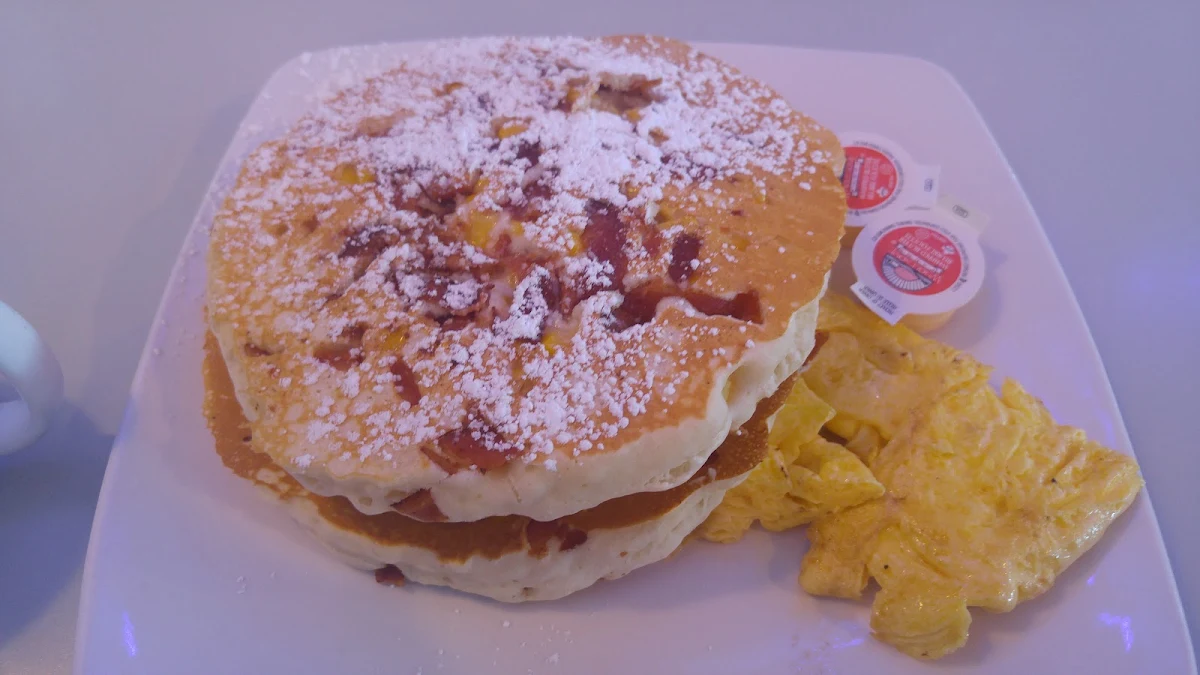 Bacon and Corn Pancakes, Lakeview Restaurant