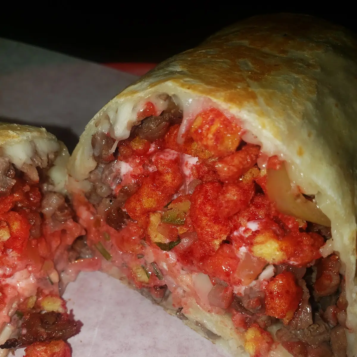 Hot Cheetos Burrito