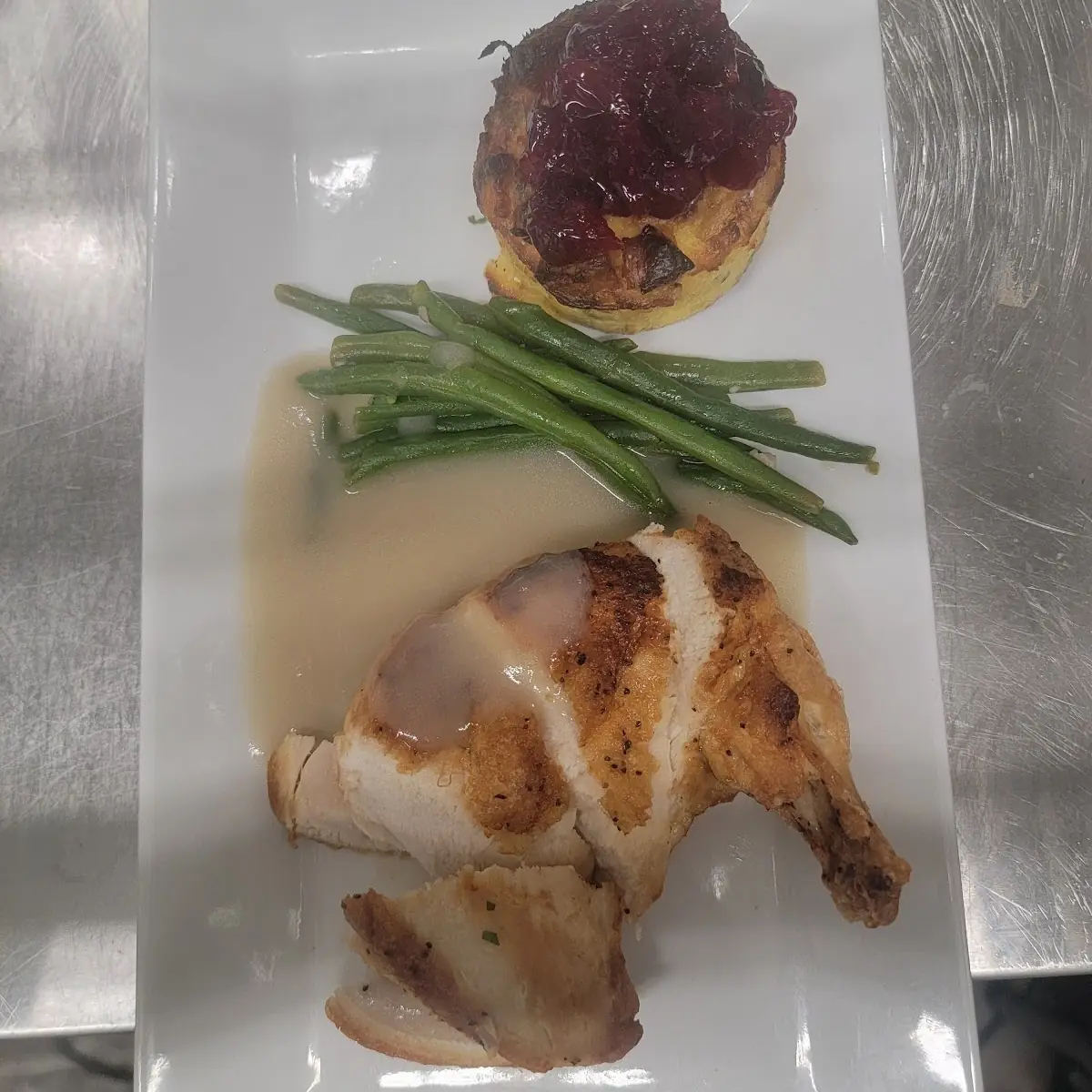 Goffle Chicken with String Beans