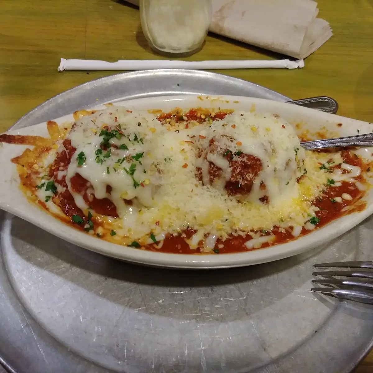 He She Meatball Parmigiana