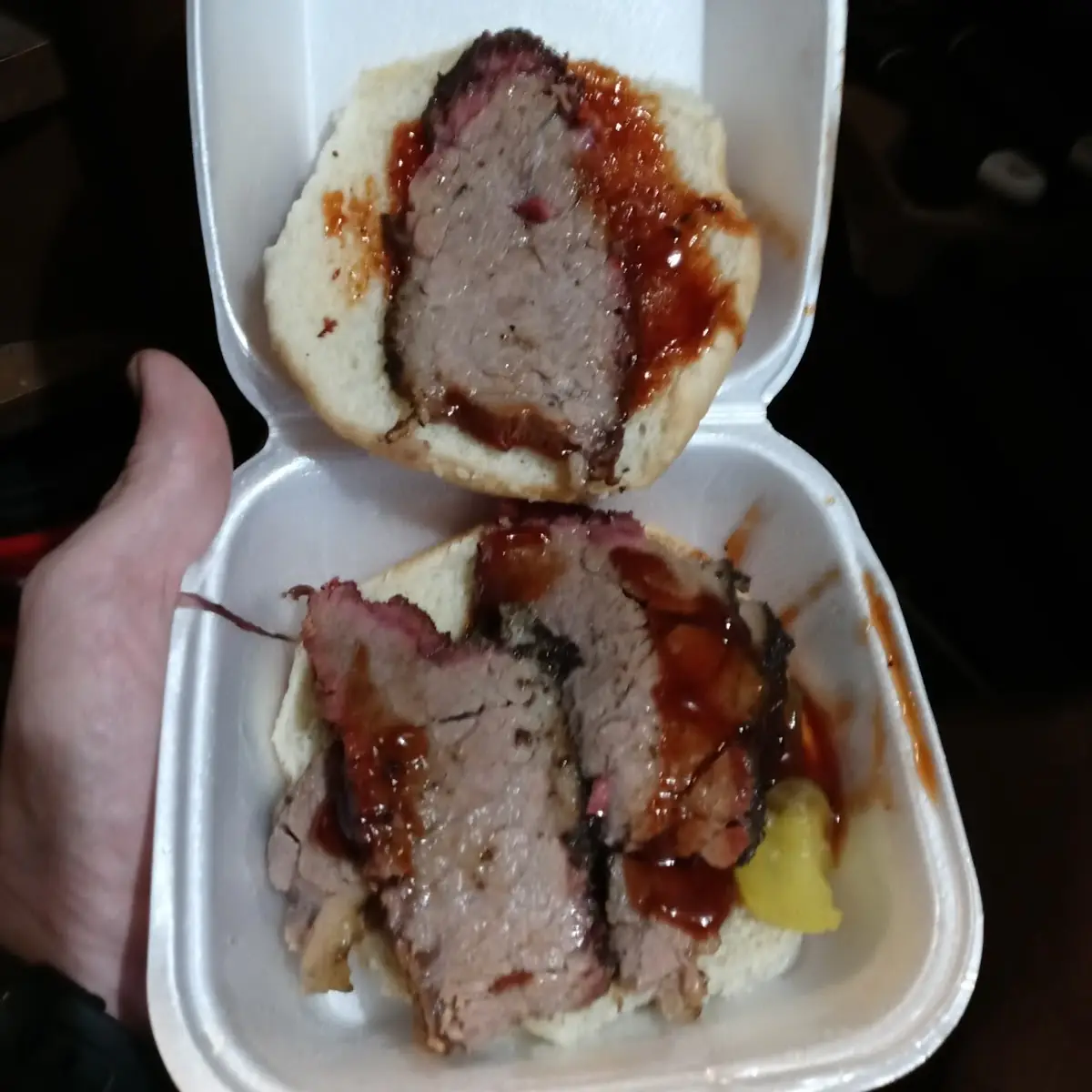 Sliced BBQ Beef Sandwich