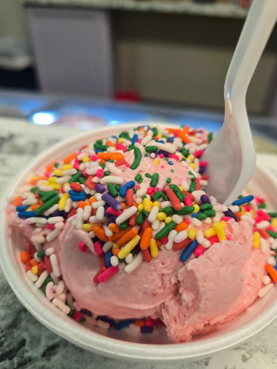 Strawberry Ice Cream with Sprinkles