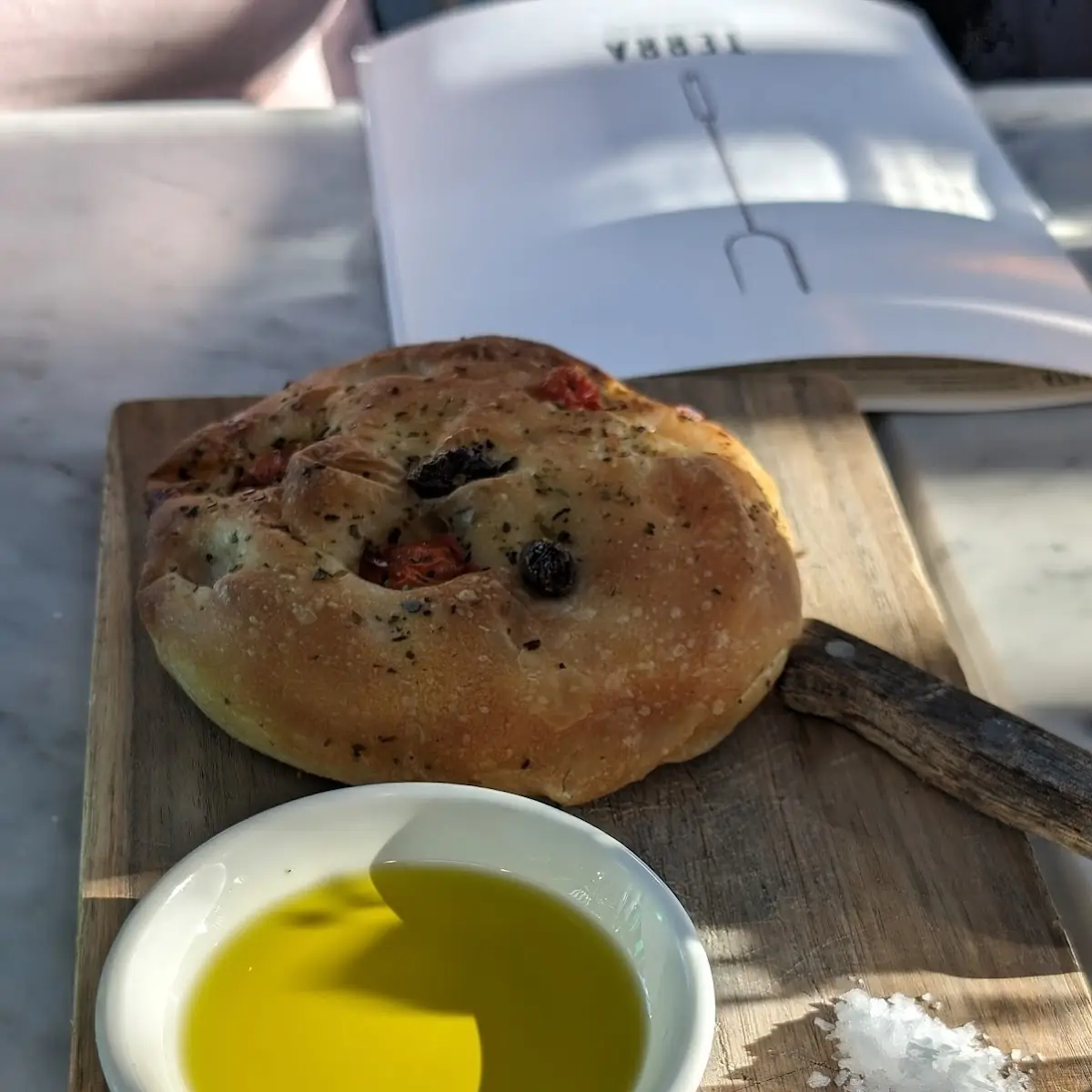 Focaccia Bread and Olive Oil