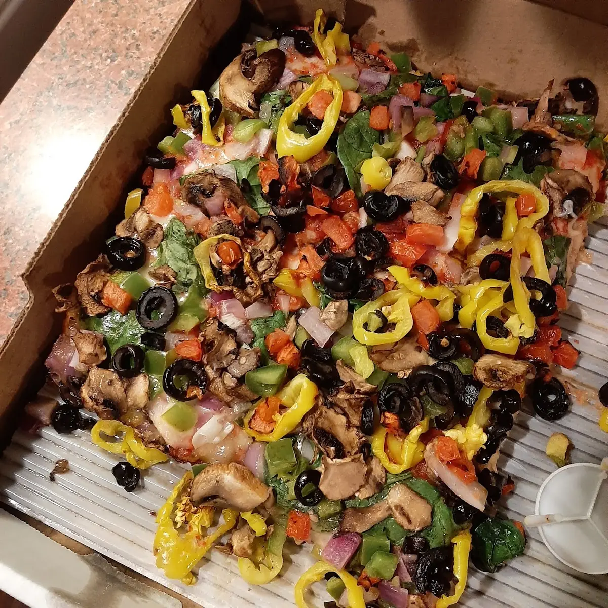 Thin Crust Veggie Pizza