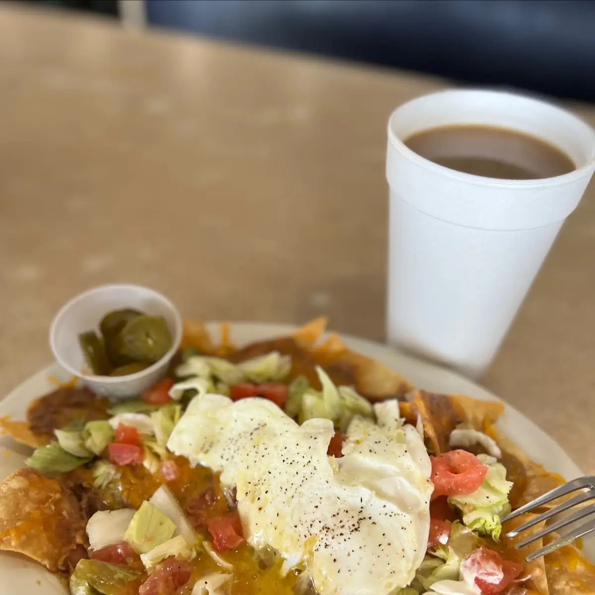 Nachos with Refried Beans Add 2 over Easy Eggs