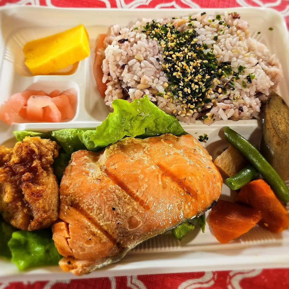 Grilled Salmon with Multi Grain Rice