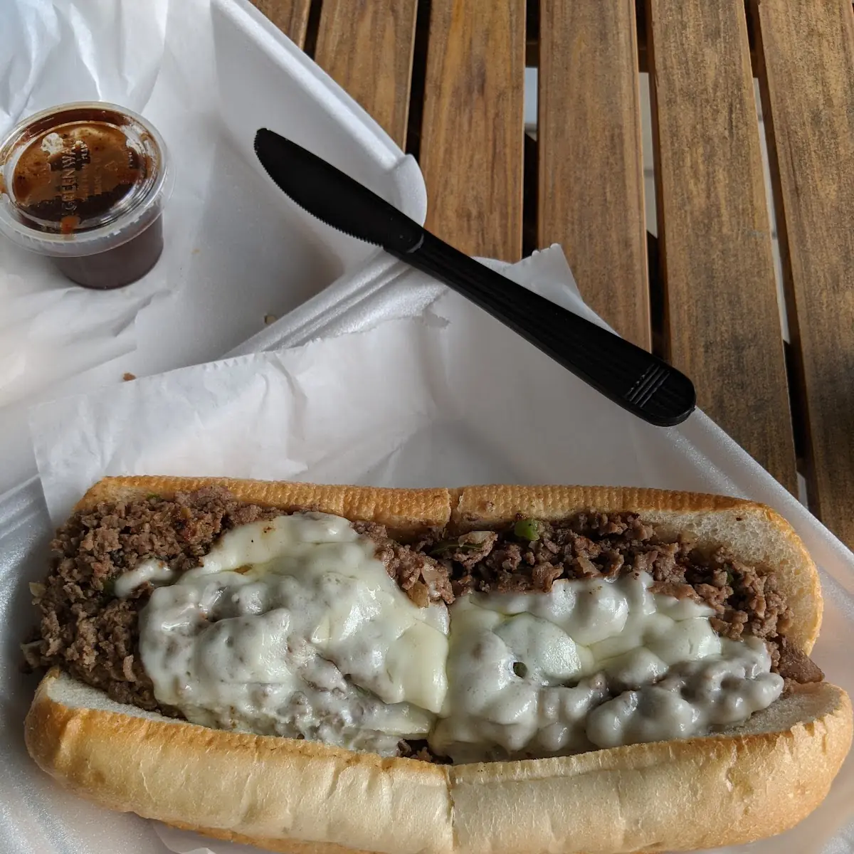 Philly Cheese Steak Sub with Provolone Cheese