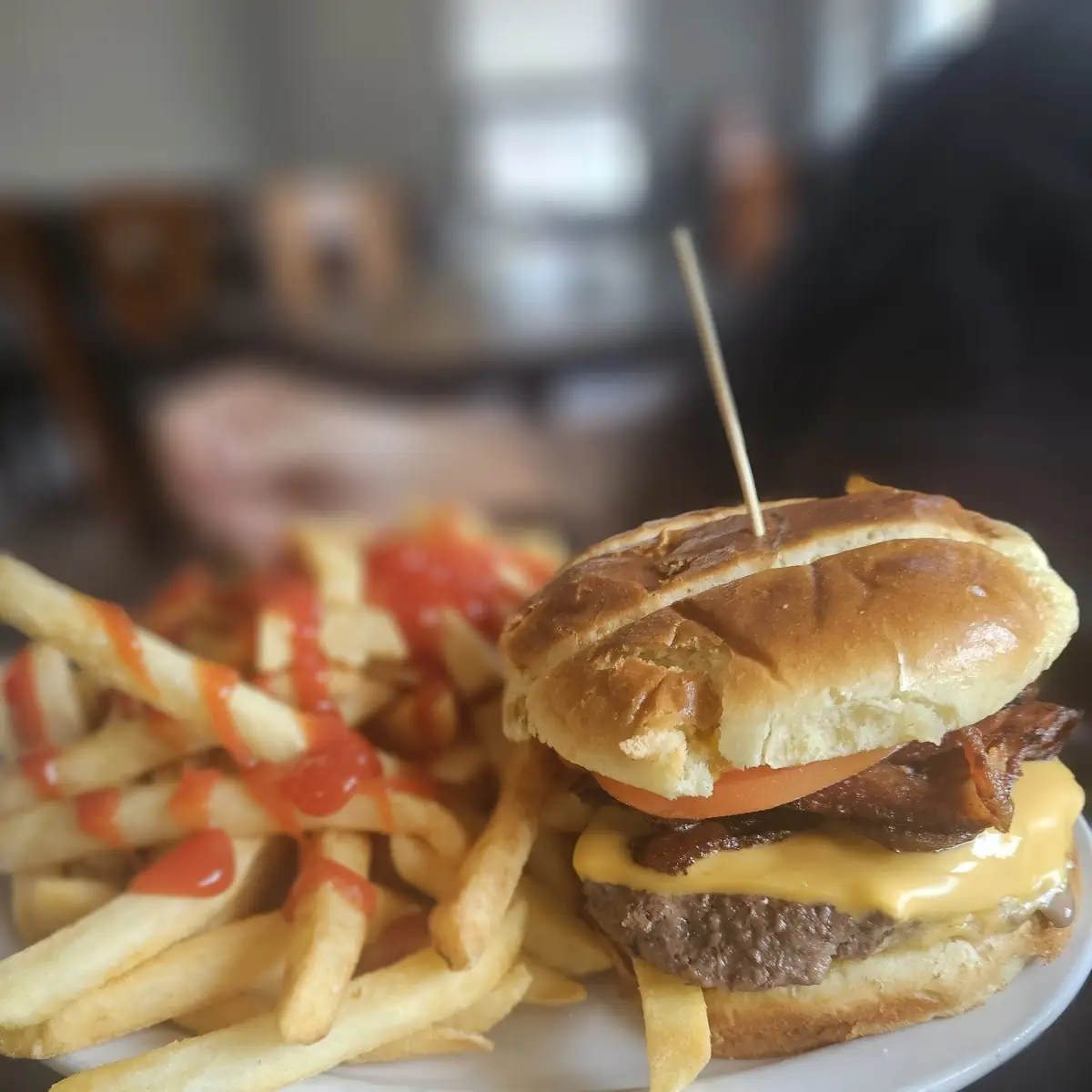 Bacon Swiss Hamburger