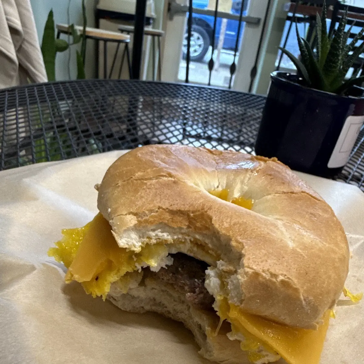 Sausage Egg and Cheese Bagel
